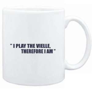  Mug White i play the guitar Vielle, therefore I am 