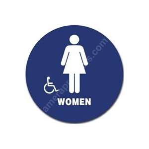   Title 24 Restroom Sign Women Handicap Blue 1524