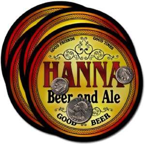  Hanna, OK Beer & Ale Coasters   4pk 