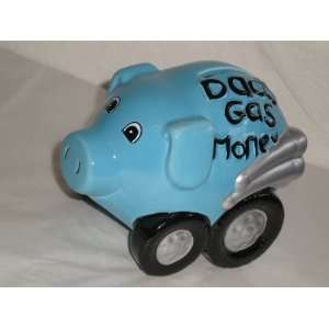  Dads Gas Money Piggy Bank on Wheels, 5.5 X 4 X 3.25 