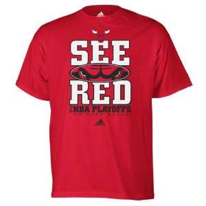 Chicago Bulls See Red NBA Playoffs T Shirt  Sports 