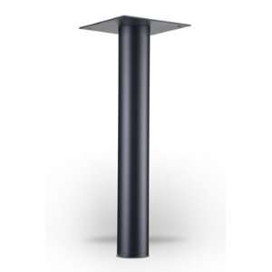  Matte Black 27 Inch Table Leg, 4 Inch Diameter with 