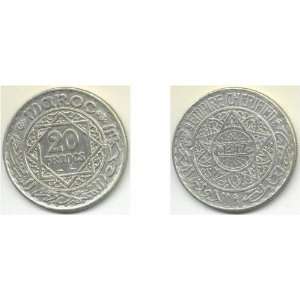  Morocco AH1347 (1929) 20 Francs, Y 39 