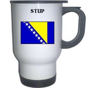  Bosnia   STUP White Stainless Steel Mug 