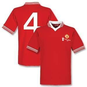  1977 Man Utd FA Cup Final Retro Shirt + 4 (Number Only 
