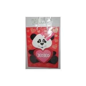  XOXO Panda Heart Glitter Gift Bag, 10 X 7.5 Inches Health 