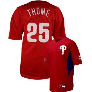   Phillies #25 Jim Thome Red Walk off Jersey