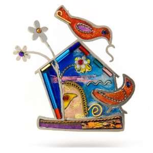  Busy Birdhouse Pin #0824 Jewelry