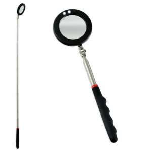Telescoping Dual LED Inspection Mirror   2 Real Glass   Extends to 34 
