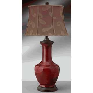 Complements 10485DTP Oxblood Red Ceramic Kieu Table Lamp 