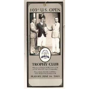   2003 US Open ticket Monday June 16th Playoff Olympia 