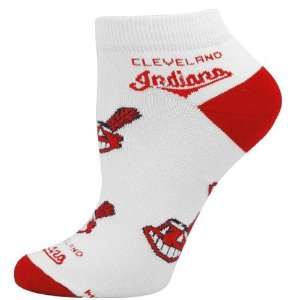  MLB Cleveland Indians White Ladies 9 11 Team Logo Ankle 