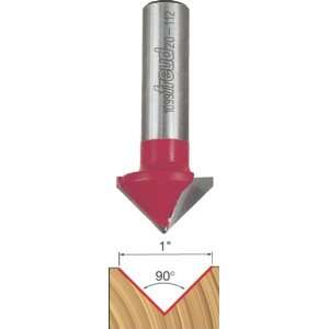 Freud 20 112 1 Inch Diameter 90 Degree V Grooving Router Bit with 1/2 
