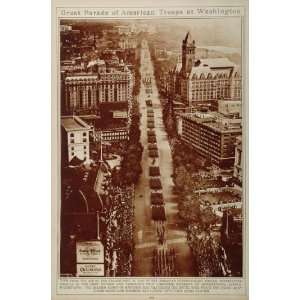  1923 WWI Parade Pennsylvania Ave. Washington DC Troops 