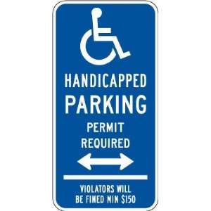  Metal traffic Sign 12x24 Connecticut   Handicapped 