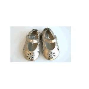  Sweet Janes Shoes In Metallic Silver   Size 0 6moths (4.5 