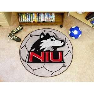 Northern Illinois NIU Huskies Soccer Ball Shaped Area Rug Welcome/Bath 