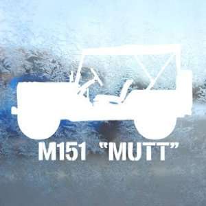  M151 Mutt Vietnam Era Jeep Top Up White Decal Car White 