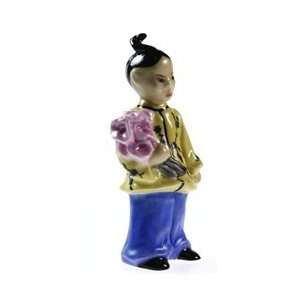  Herend Asian Boy with Flowers
