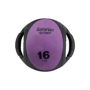   Power Medicine Ball 9 Diameter, 16lb Black/purple 