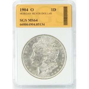  1904 O MS64 Morgan Silver Dollar Graded by SGS Everything 