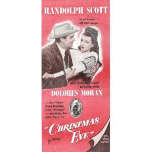  Christmas Eve 1947 Movie Ad with Randolph Scott and 