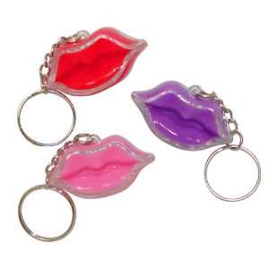  Lip Shaped Lip Gloss Keychains (1 dz) Toys & Games