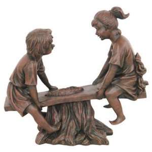  L World International Co 33707 Boy & Girl Seesaw Statue 