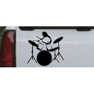   Drummer Outline Line Art Music Car Window Wall Laptop Decal Sticker