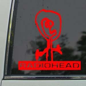  RADIOHEAD Red Decal PABLO HONEY ROCK ALBUM Car Red Sticker 