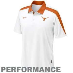 Nike Texas Longhorns White 2011 Coaches Hot Route Performance Polo 