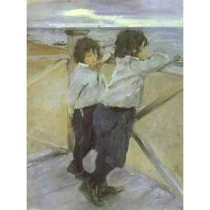   Valentin Serov   24 x 32 inches   The Children. Sasha and Yura Serov