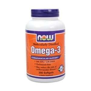  Omega 3 200 Softgel 1000 Mg ( Fish Oil Concentrate )   NOW 