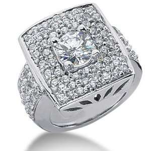  3.55 Ct Diamond Diamond Ring Engagement Round cut 14k 