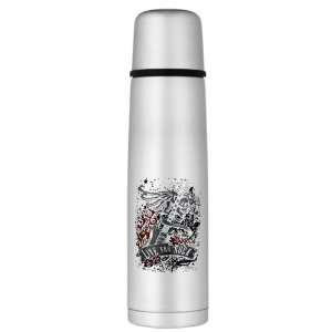  Large Thermos Bottle Live For Rock Guitar Skull Roses and 