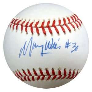  Maury Wills Autographed NL Baseball PSA/DNA #P30096 