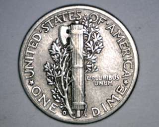 1942 D Silver Mercury Dime. Nice Coin, You Grade  