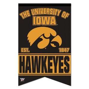    Iowa Hawkeyes Banner Felt College Flag Patio, Lawn & Garden