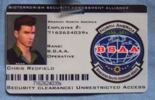 BSAA ID Card Biohazard Resident Evil North America  