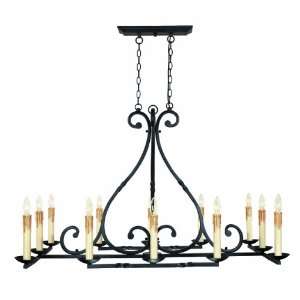 World Imports 61819 42 Rennes Collection 12 Light Chandelier, Rust