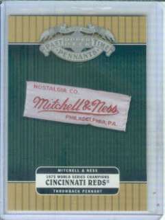 1975 Reds 2005 Pastime Pennants Mitchell & Ness  