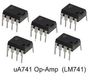 10pcs   uA741 Op Amp 8 Pin Dip (LM 741 uA 741 LM741)  