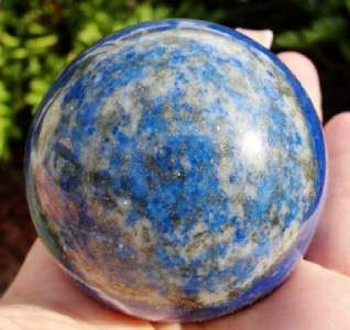   LAPIS LAZULI & PYRITE SPHERE REIK MAGICK PROTECTS FROM PSYCHIC ATTACKS