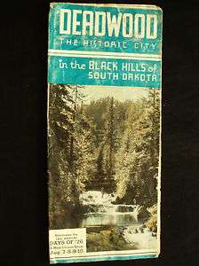   Annual DAYS OF 76 Deadwood Black Hills of South Dakota Brochure