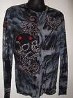 AFFLICTION Mens RED LABEL PREMIUM Stitched GILL MONTE Thermal Shirt 