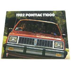    1982 82 Pontiac T1000 BROCHURE 3dr Hatchback 