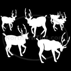 1 Pack of 2 Realtree Outfitters Camouflage Deer Antlers Car Truck Boats Emblems 
