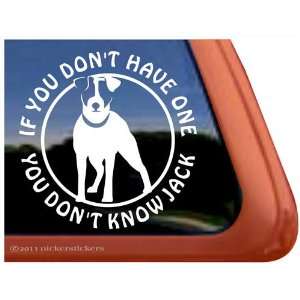  You Dont Know Jack JRT Dog Vinyl Window Decal Sticker 