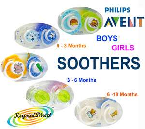 Avent Soothers Orthodontic Dummies Baby Boy Girls Dummy  