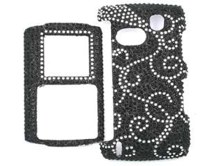 DIAMOND BLING CRYSTAL FACEPLATE CASE COVER SAMSUNG COMEBACK T559 BLACK 